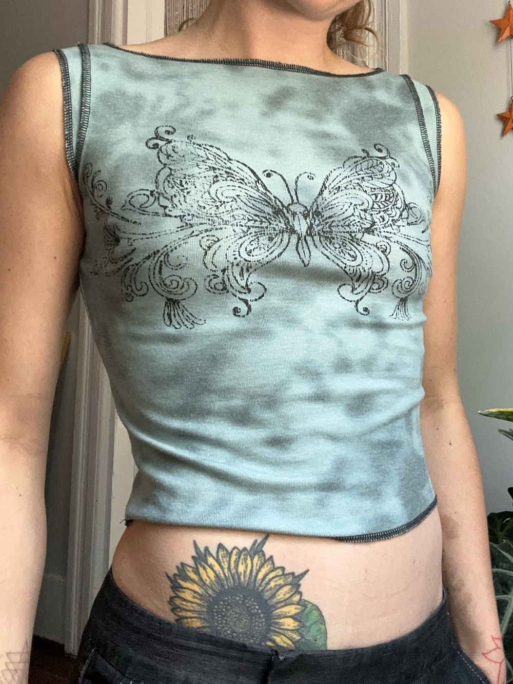 UO Butterfly Tie-dye Top